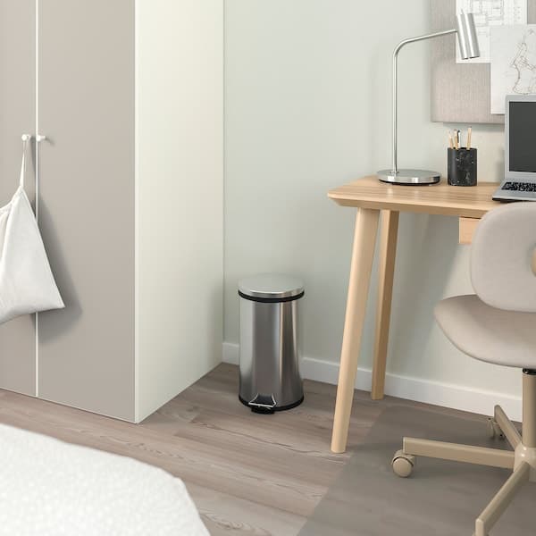 Ikea SNÖRPA - Pedal bin, stainless steel, 12 l