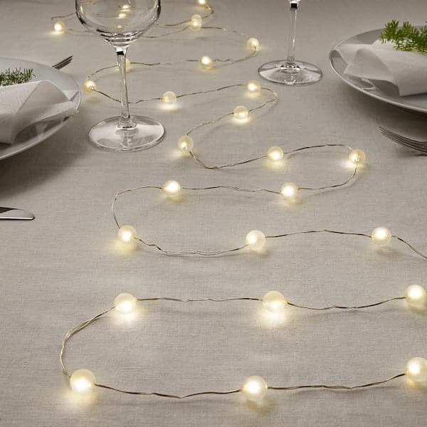 SNÖYRA - LED lighting chain with 40 lights, indoor/battery-operated silver-colour - best price from Maltashopper.com 10364759