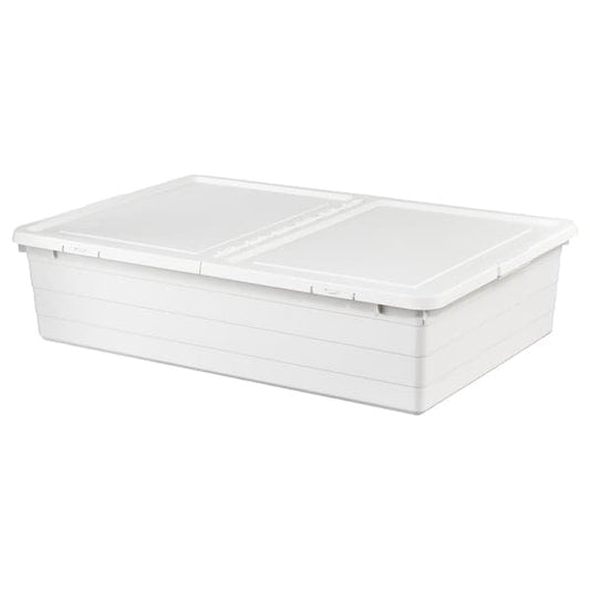 Ikea SOCKERBIT - Storage box with lid, white, 50x77x19 cm