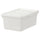 SOCKERBIT - SOCKERBIT Box with lid, white, 38x25x15 cm