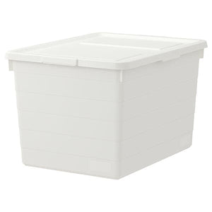 Ikea SOCKERBIT - Box with lid, white, 38x51x30 cm