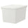 SOCKERBIT - SOCKERBIT Box with lid, white, 38x51x30 cm