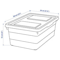 SOCKERBIT - Box with lid, white, 38x25x15 cm - best price from Maltashopper.com 40316069