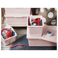 SOCKERBIT - Box with lid, pink, 38x25x15 cm - best price from Maltashopper.com 70444683