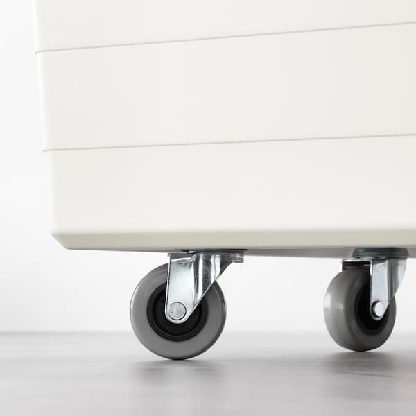 SOCKERBIT - Box with castors and lid, white, 38x51x37 cm - best price from Maltashopper.com 09207572