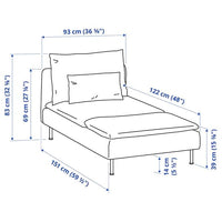 SÖDERHAMN Chaise-longue, Fridtuna grigio scuro , - Premium Sofas from Ikea - Just €519.99! Shop now at Maltashopper.com