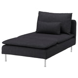 SÖDERHAMN chaise longue, Hillared anthracite, 93x83x151 cm