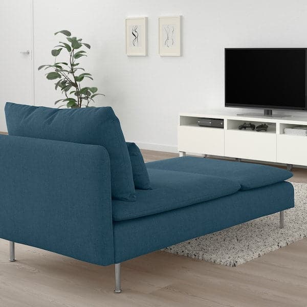 Ikea SÖDERHAMN - Chaise-longue, Tallmyra blue ,