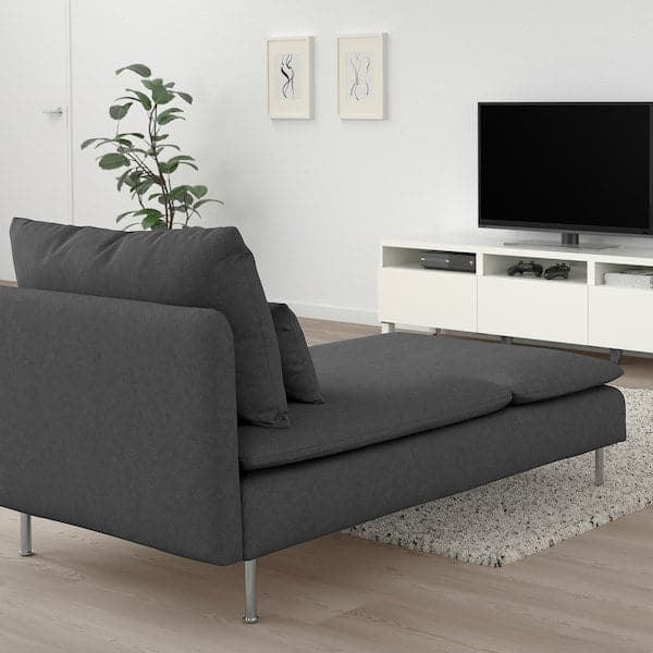 Ikea SÖDERHAMN - Chaise-longue, Tallmyra smoke grey ,