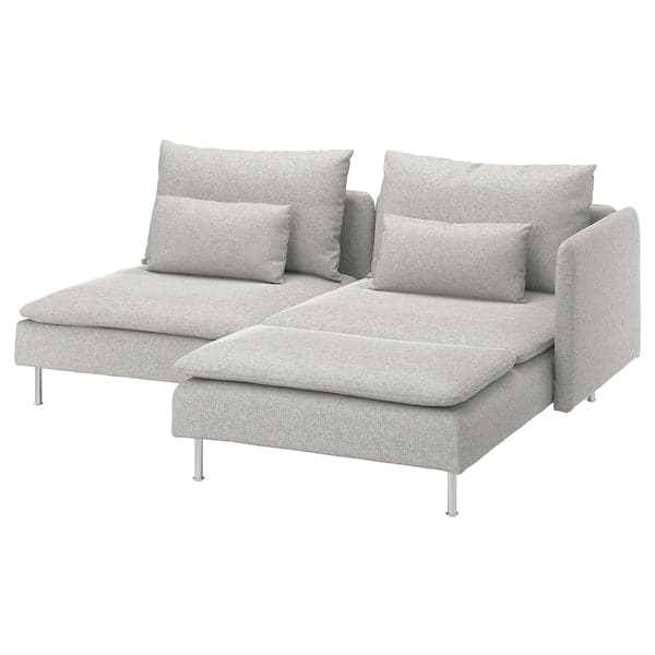 SÖDERHAMN - 2-seater sofa with chaise-longue and armrest/Tallmyra white/black ,