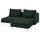 SÖDERHAMN 2-seat sofa, with chaise longue with armrest/Tallmyra dark green, 6x14x99 cm