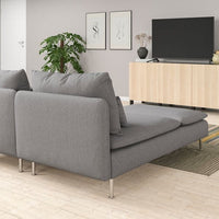 SÖDERHAMN 2-seater sofa with chaise-longue, Tonerud grey , - best price from Maltashopper.com 29452100