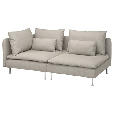SÖDERHAMN 3-seater sofa, open end element/Fridtuna light beige , - best price from Maltashopper.com 79449695