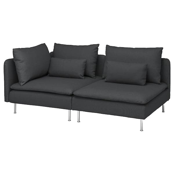 Ikea SÖDERHAMN 3-seater sofa, with open end element/Fridtuna dark grey ,