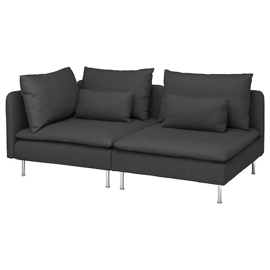 Ikea SÖDERHAMN 3-seater sofa, with open end element/Fridtuna dark grey ,