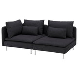 SÖDERHAMN 3-seat sofa, with open end/Hillared anthracite, 192 cm