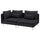 SÖDERHAMN 3-seat sofa, with open end/Hillared anthracite, 6x14x99 cm