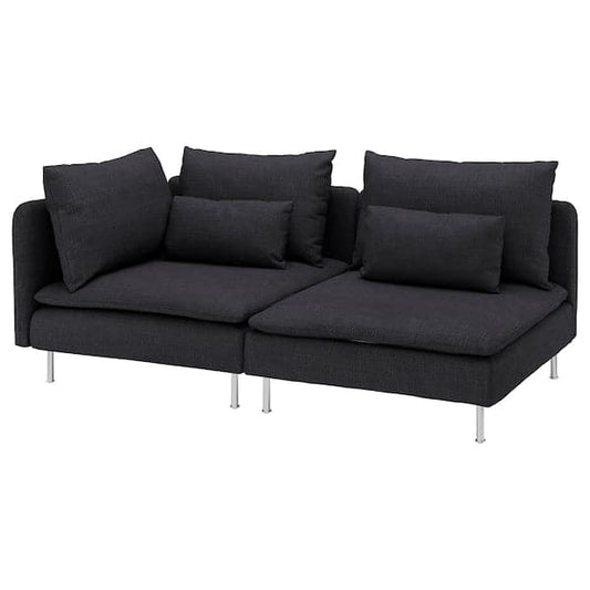 Ikea SÖDERHAMN - 3-seater sofa, open end/Hillared anthracite ,