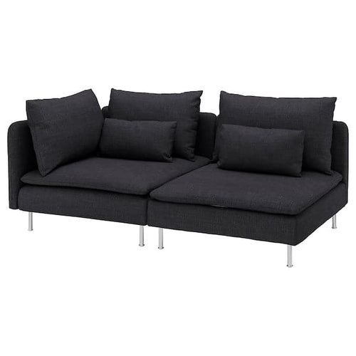 SÖDERHAMN - 3-seater sofa, open end/Hillared anthracite ,
