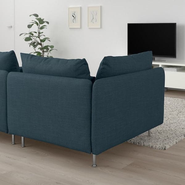 Ikea SÖDERHAMN - 3-seater sofa, open end/Hillared dark blue ,
