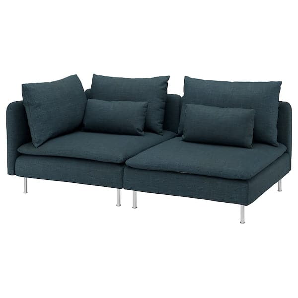 Ikea SÖDERHAMN - 3-seater sofa, open end/Hillared dark blue ,