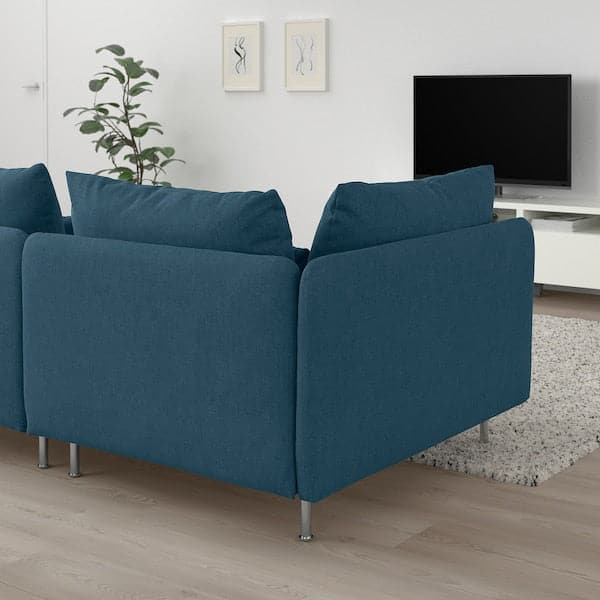 Ikea SÖDERHAMN - 3-seater sofa, open end/Tallmyra blue ,