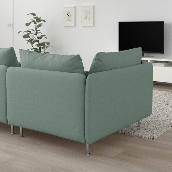 Ikea SÖDERHAMN - 3-seater sofa, open end/Tallmyra light green ,