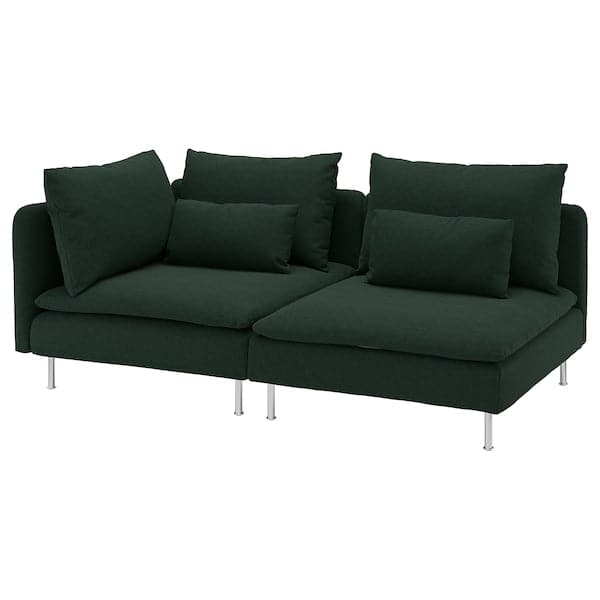 SÖDERHAMN - 3-seater sofa, open end/Tallmyra dark green , - best price from Maltashopper.com 59430654