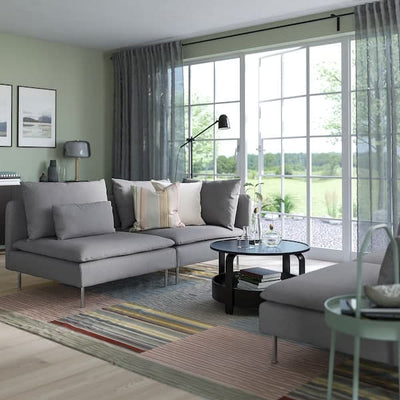 SÖDERHAMN 3-seater sofa, open end/Tonerud grey , - best price from Maltashopper.com 19452110