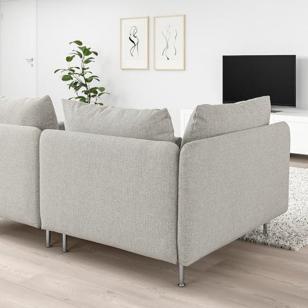 Ikea SÖDERHAMN 3-seater sofa - with open terminal/beige/brown Viarp