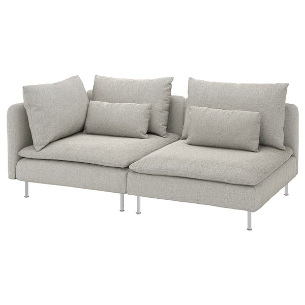 Ikea SÖDERHAMN 3-seater sofa - with open terminal/beige/brown Viarp