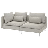 SÖDERHAMN 3-seat sofa, with open end/Viarp beige/brown, 192 cm
