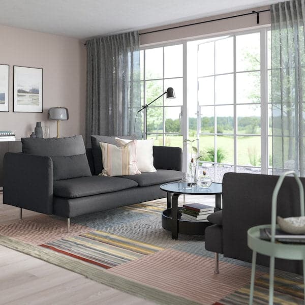 Ikea SÖDERHAMN 3-seater sofa, Fridtuna dark grey ,