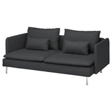 SÖDERHAMN 3-seat sofa, Fridtuna dark grey, 198 cm