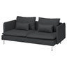 SÖDERHAMN 3-seat sofa, Fridtuna dark grey, 198 cm