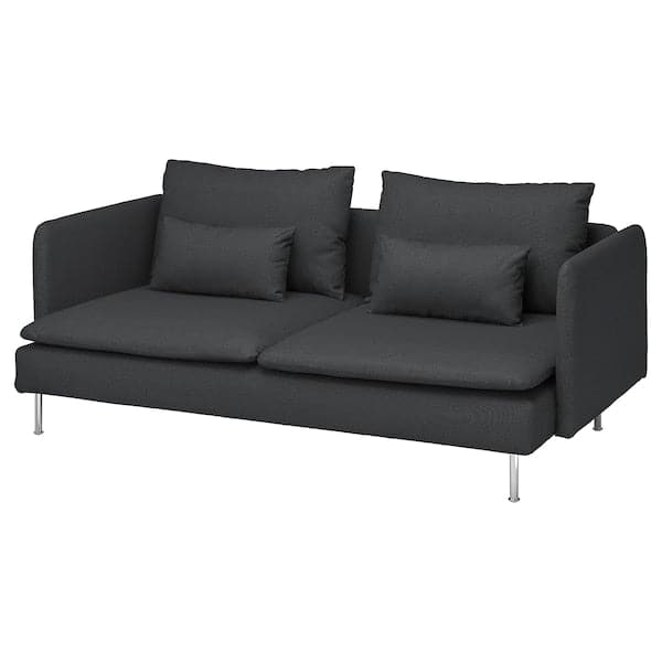 SÖDERHAMN 3-seater sofa, Fridtuna dark grey ,