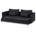 SÖDERHAMN 3-seat sofa, Hillared anthracite, 186x14x99 cm