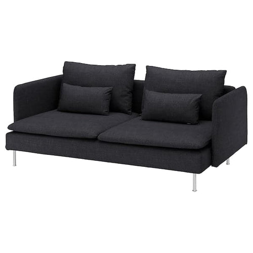 SÖDERHAMN - 3-seater sofa, Hillared anthracite ,