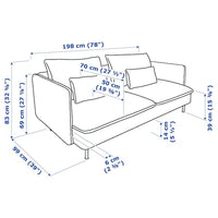 SÖDERHAMN - 3-seater sofa, Hillared dark blue , - best price from Maltashopper.com 49430584