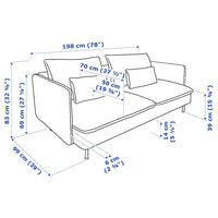 SÖDERHAMN - 3-seater sofa, Tonerud red - best price from Maltashopper.com 09514458