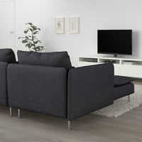 SÖDERHAMN - 4-seater sofa with chaise-longue and open end piece/Hillared anthracite , - best price from Maltashopper.com 19430590