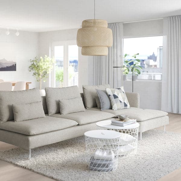 SÖDERHAMN 4 seater sofa - with chaise-longue and open terminal/Viarp beige/brown , - best price from Maltashopper.com 29305816