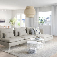 SÖDERHAMN 4 seater sofa - with chaise-longue and open terminal/Viarp beige/brown , - best price from Maltashopper.com 29305816