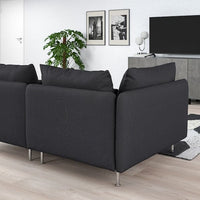 SÖDERHAMN 4-seater sofa with chaise-longue, Fridtuna dark gray , - best price from Maltashopper.com 49449611