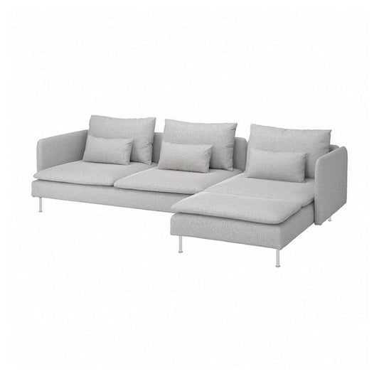 Ikea SÖDERHAMN - 4-seater sofa with chaise-longue, Tallmyra white/black , ikea_check