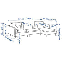 SÖDERHAMN 4-seater sofa with chaise-longue, Tonerud grey , - best price from Maltashopper.com 79452112