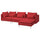 SÖDERHAMN 4-seat sofa, with chaise longue/Tonerud red, 6x14x151 cm
