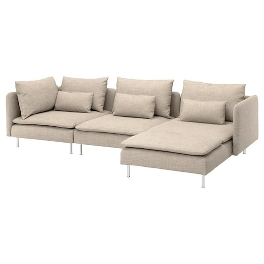Ikea SÖDERHAMN - 4-seater sofa with chaise-longue ,