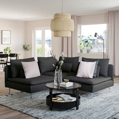 SÖDERHAMN 3 seater corner sofa, Fridtuna dark grey , - best price from Maltashopper.com 59449583