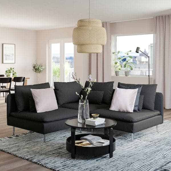 Ikea SÖDERHAMN 3 seater corner sofa, Fridtuna dark grey ,